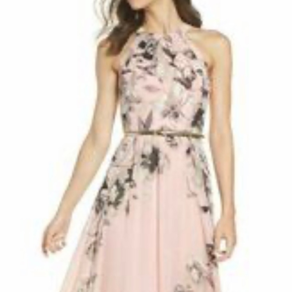Eliza J Chiffon Floral Maxi Dress - Size 4